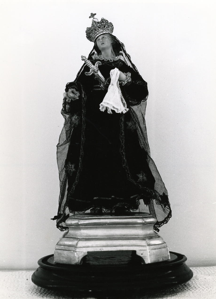 MADONNA ADDOLORATA (STATUA DEVOZIONALE) - AMBITO NAPOLETANO (Metà sec. XIX)