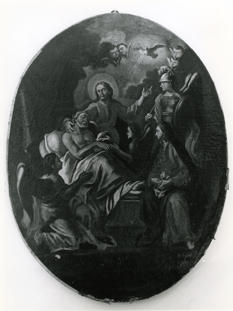 TRANSITO DI SAN GIUSEPPE (DIPINTO) - AMBITO NAPOLETANO (Metà sec. XVIII)