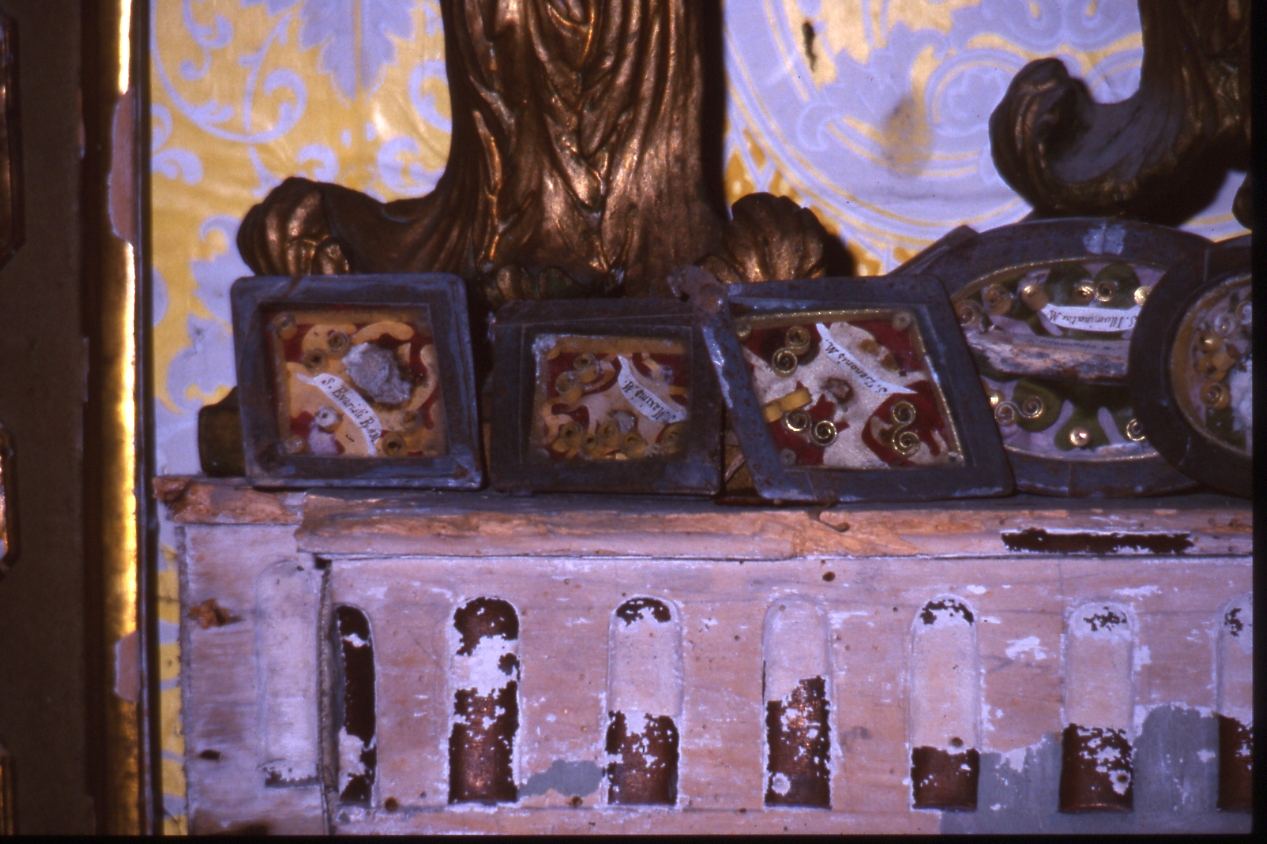 RELIQUIARIO, ELEMENTO D'INSIEME - manifattura napoletana (Metà SEC. XIX)