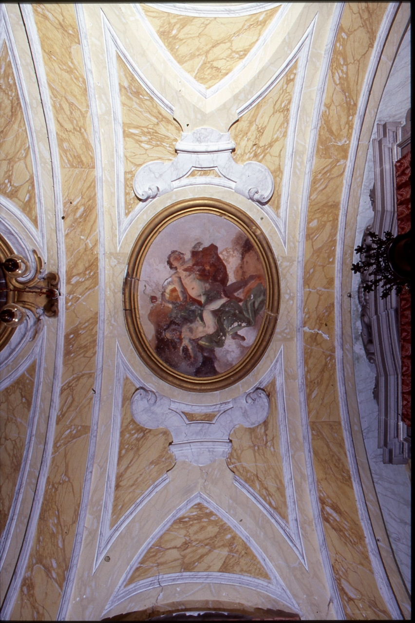 DECORAZIONE PLASTICO-PITTORICA, INSIEME - AMBITO NAPOLETANO (Metà SEC. XVIII)