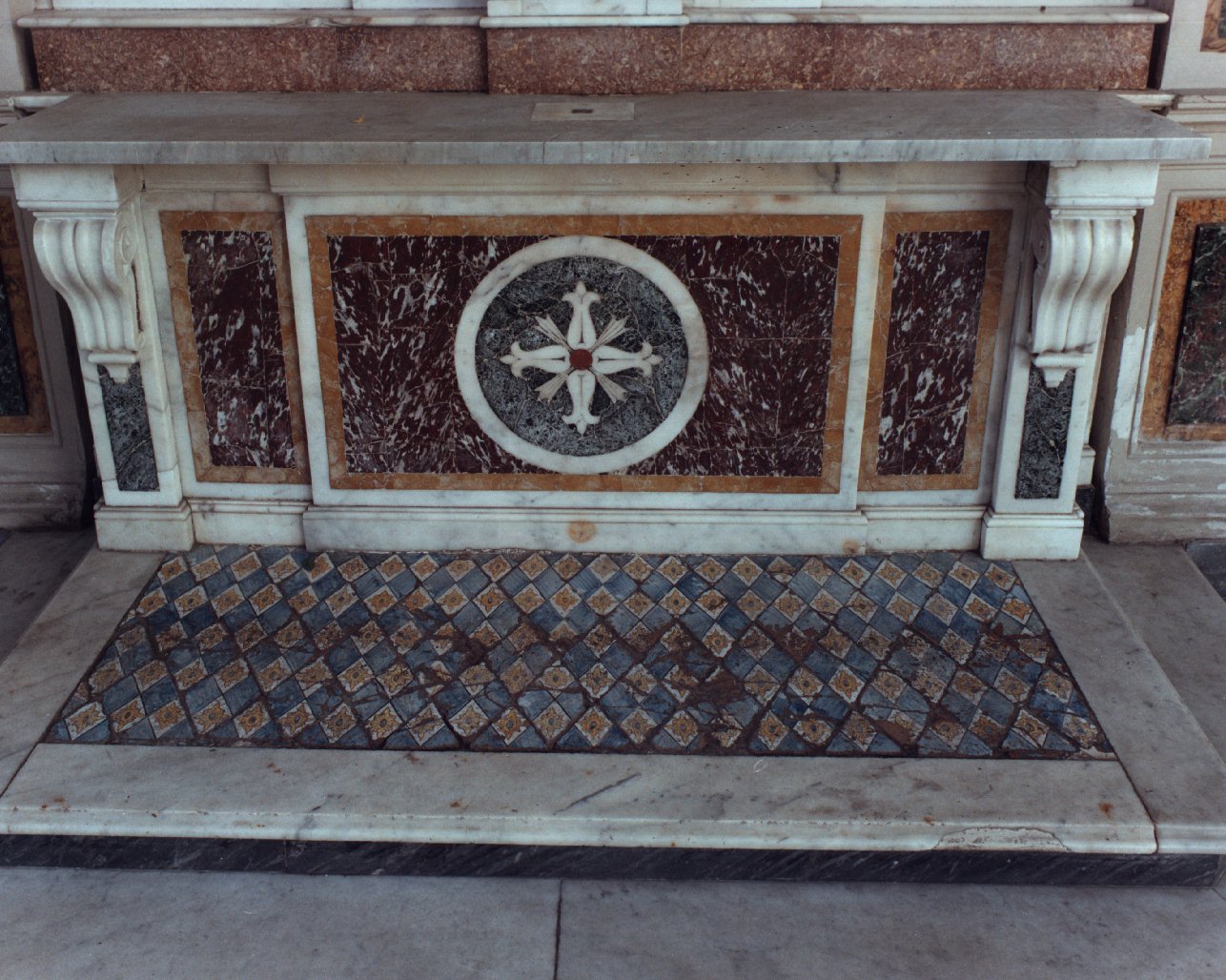 pavimento, frammento - bottega napoletana (prima metà sec. XVIII)