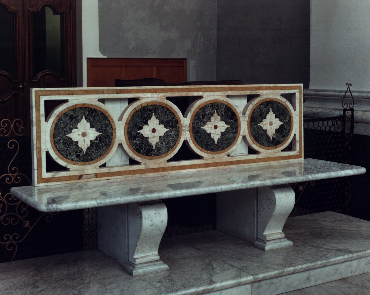 sedile - bottega napoletana (seconda metà sec. XVIII, sec. XX)