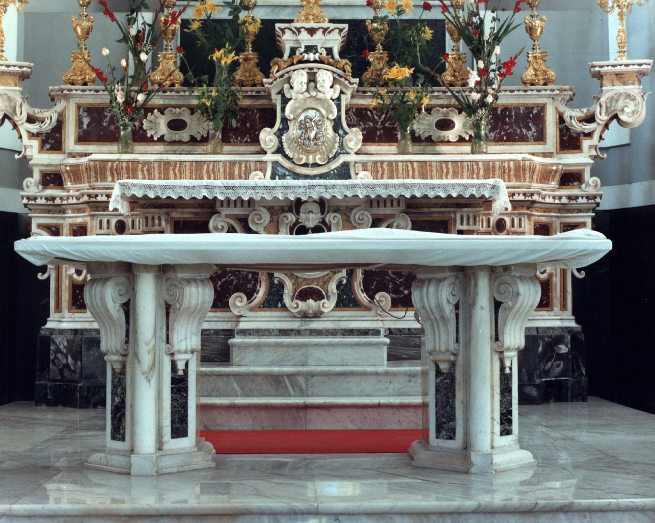 altare - a mensa - bottega napoletana (prima metà sec. XVIII, sec. XX)