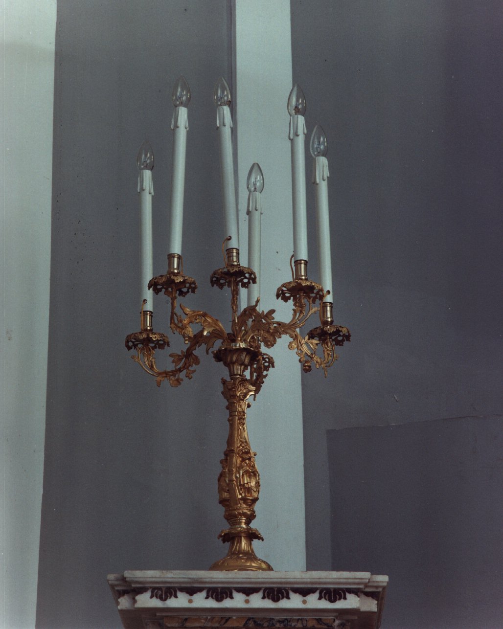 candelabro, serie - bottega napoletana (sec. XIX)