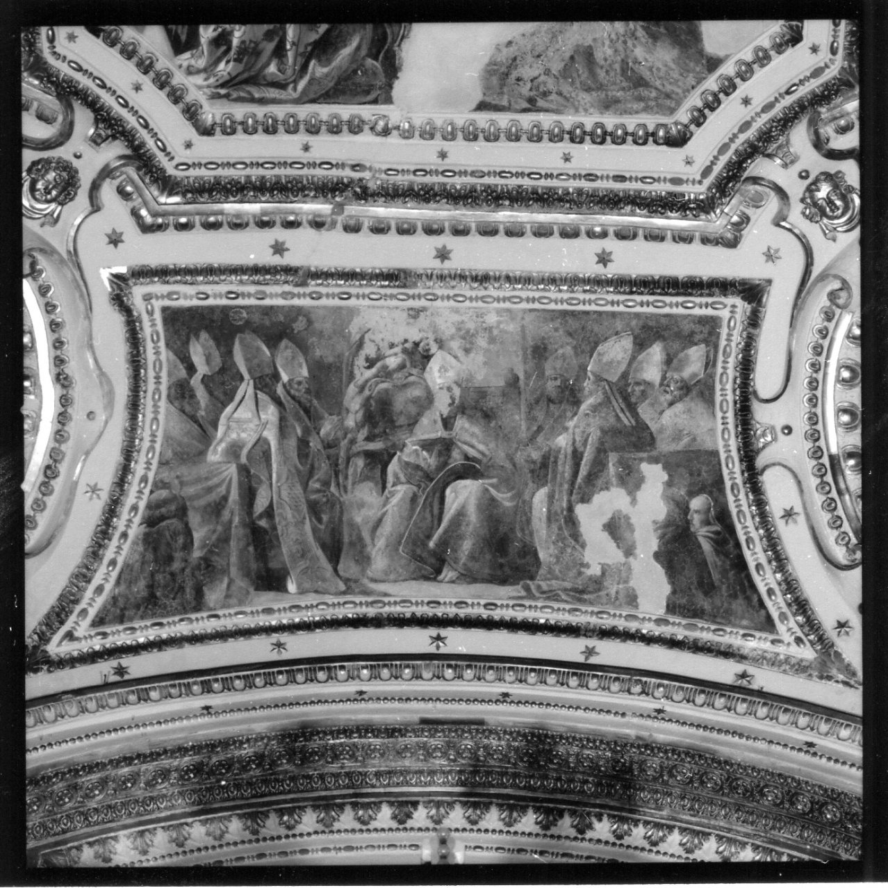 consesso di vescovi carmelitani alla presenza del beato Simone (dipinto) di Caracciolo Giovanni Battista detto Battistello (sec. XVII)