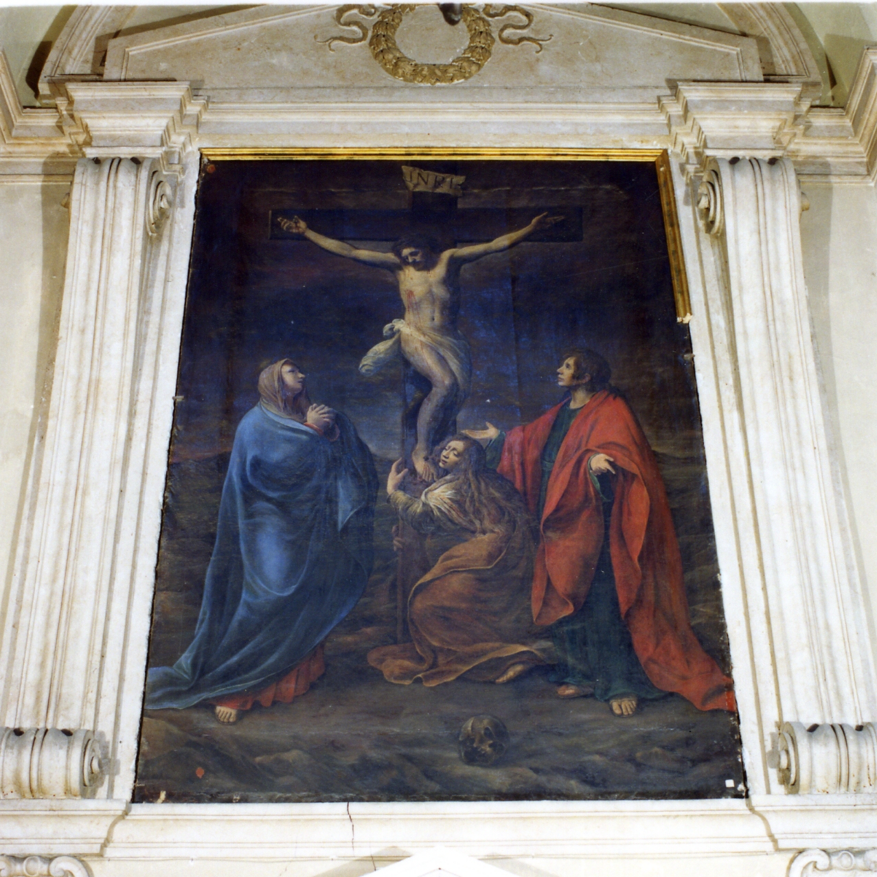 crocifissione di Cristo con la Madonna e santi (dipinto) di Vaccaro Andrea (scuola) (prima metà sec. XVII)