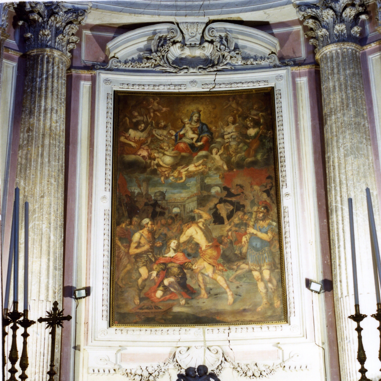 cornice a impostazione architettonica di dipinto di Broggia Giovanni Battista (sec. XVIII)