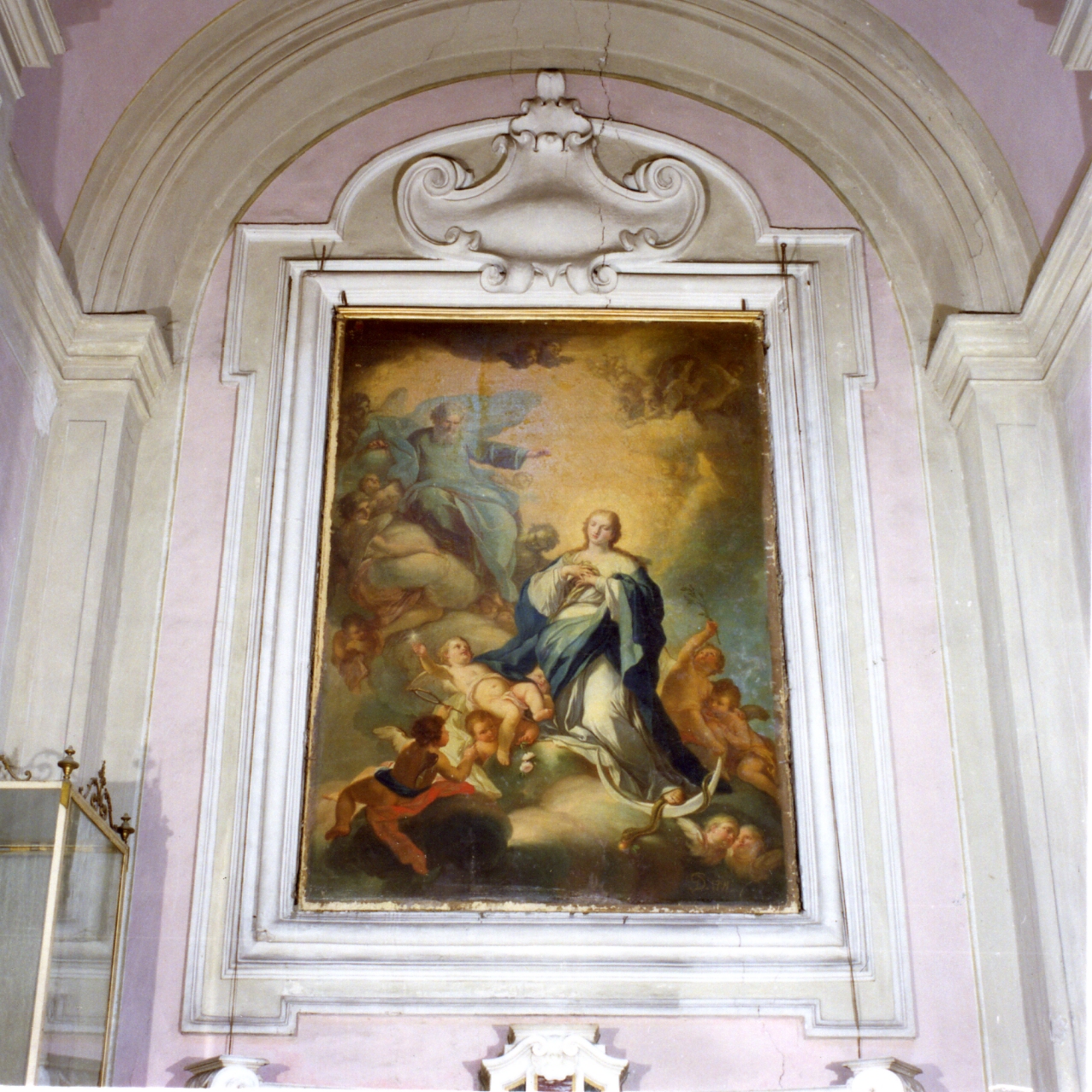 cornice a impostazione architettonica di dipinto, serie di Broggia Giovanni Battista (sec. XVIII)