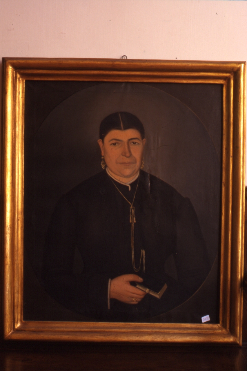 ritratto femminile (dipinto) di Ruju Luigi - bottega napoletana (fine sec. XIX)