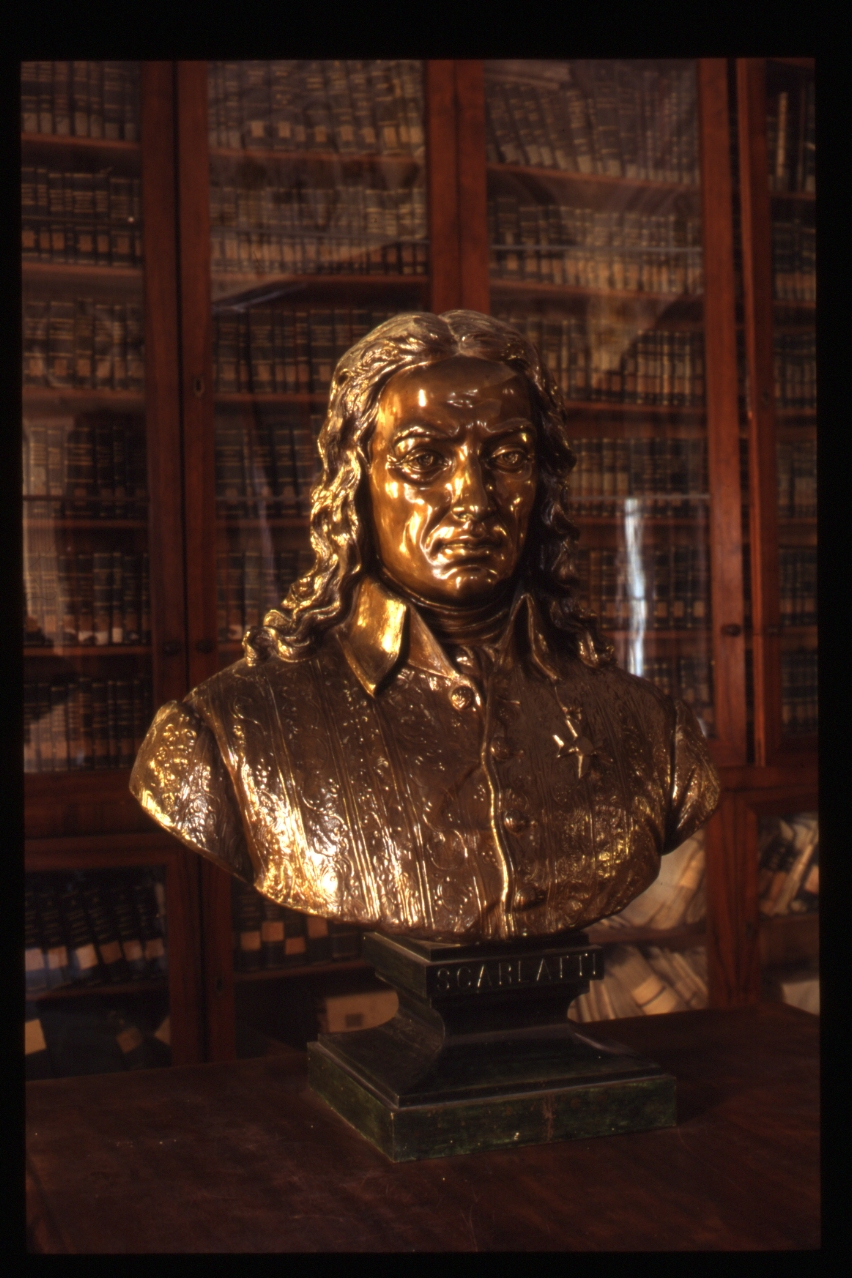 ritratto di Alessandro Scarlatti (busto) di Solari Tommaso, Fonderia De Luca (sec. XIX)