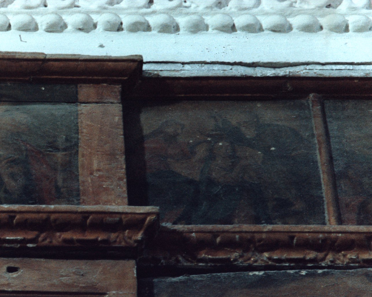 incoronazione di Maria Vergine (scomparto di polittico, elemento d'insieme) di Mele Marco (sec. XVI)