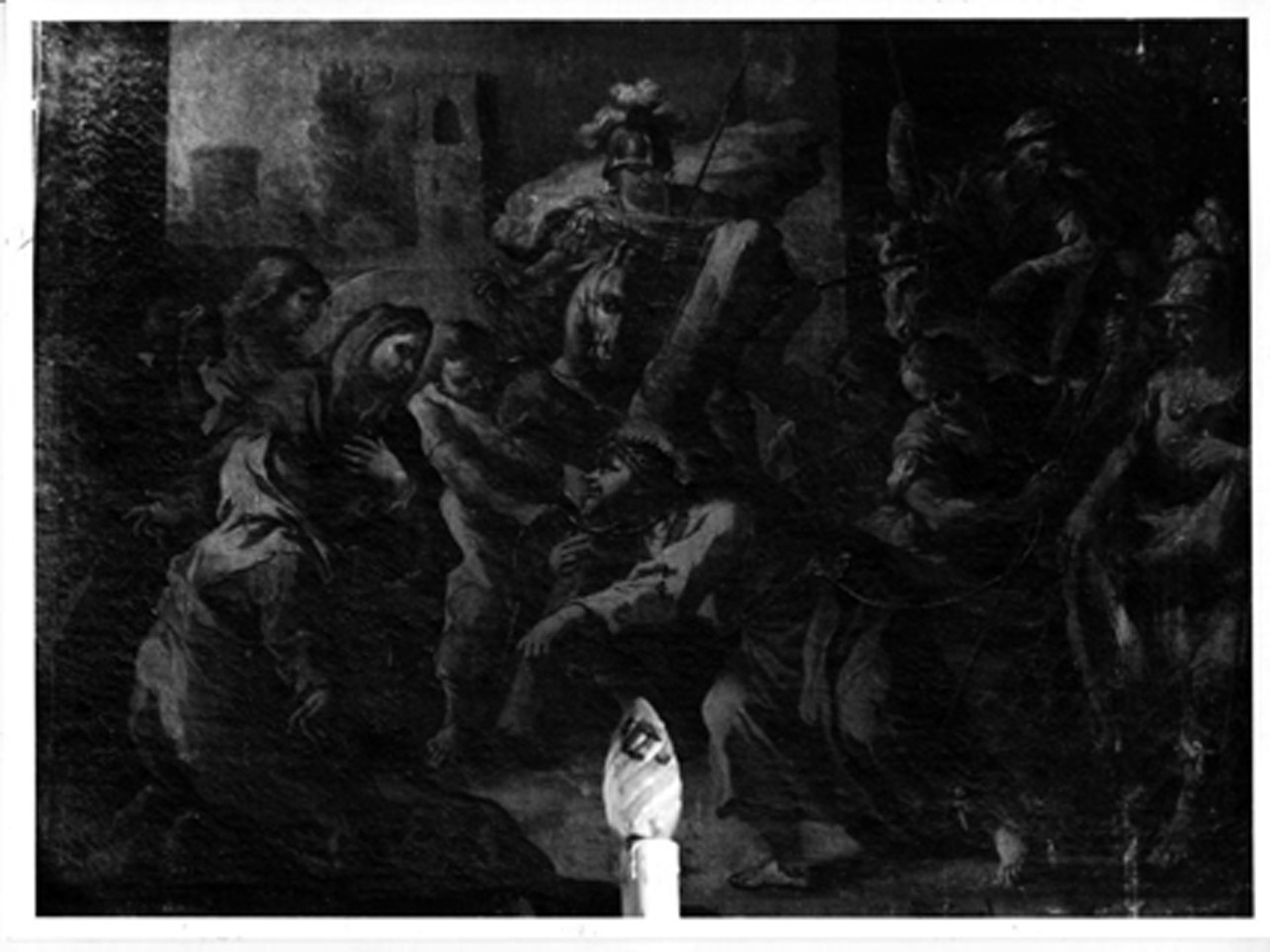 stazione IV: Gesù incontra la Madonna (dipinto, elemento d'insieme) di Ceppaluni Filippo detto Muto (prima metà sec. XVIII)
