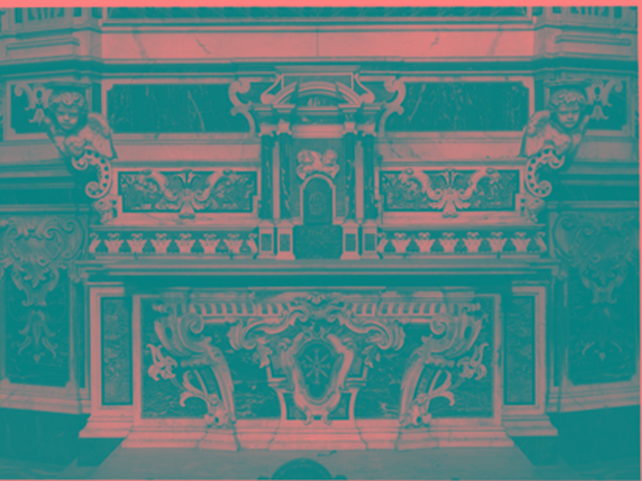 tabernacolo - a frontale architettonico, elemento d'insieme - bottega napoletana (metà sec. XVIII)