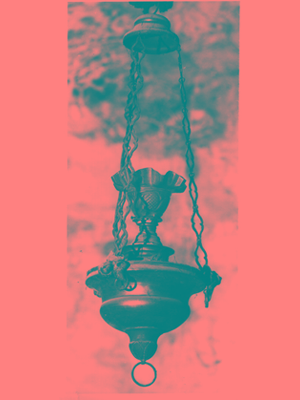 lampada pensile, serie - bottega napoletana (prima metà sec. XIX)