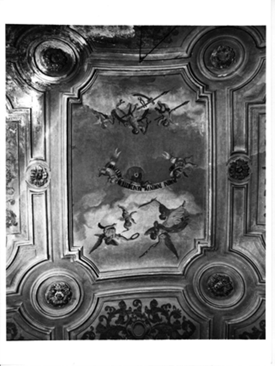 angeli con corona e simboli del martirio (dipinto) - ambito napoletano (prima metà sec. XIX)