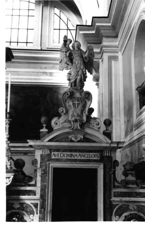 angelo reggifiaccola (scultura, serie) di Diego Giurato frà da Careri (prima metà sec. XVII)