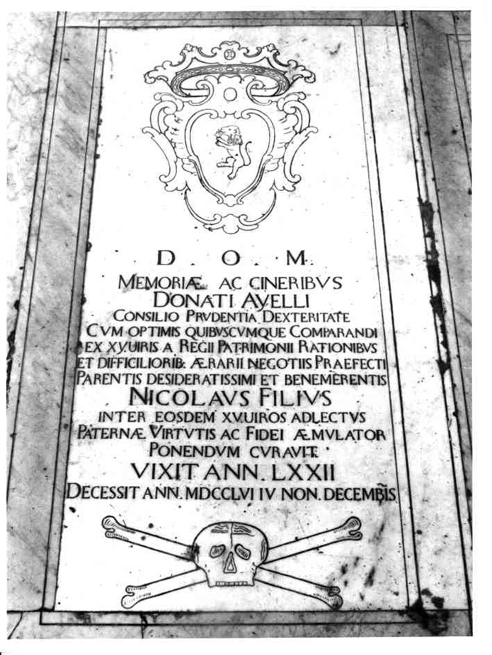 lastra tombale - bottega napoletana (sec. XVIII)