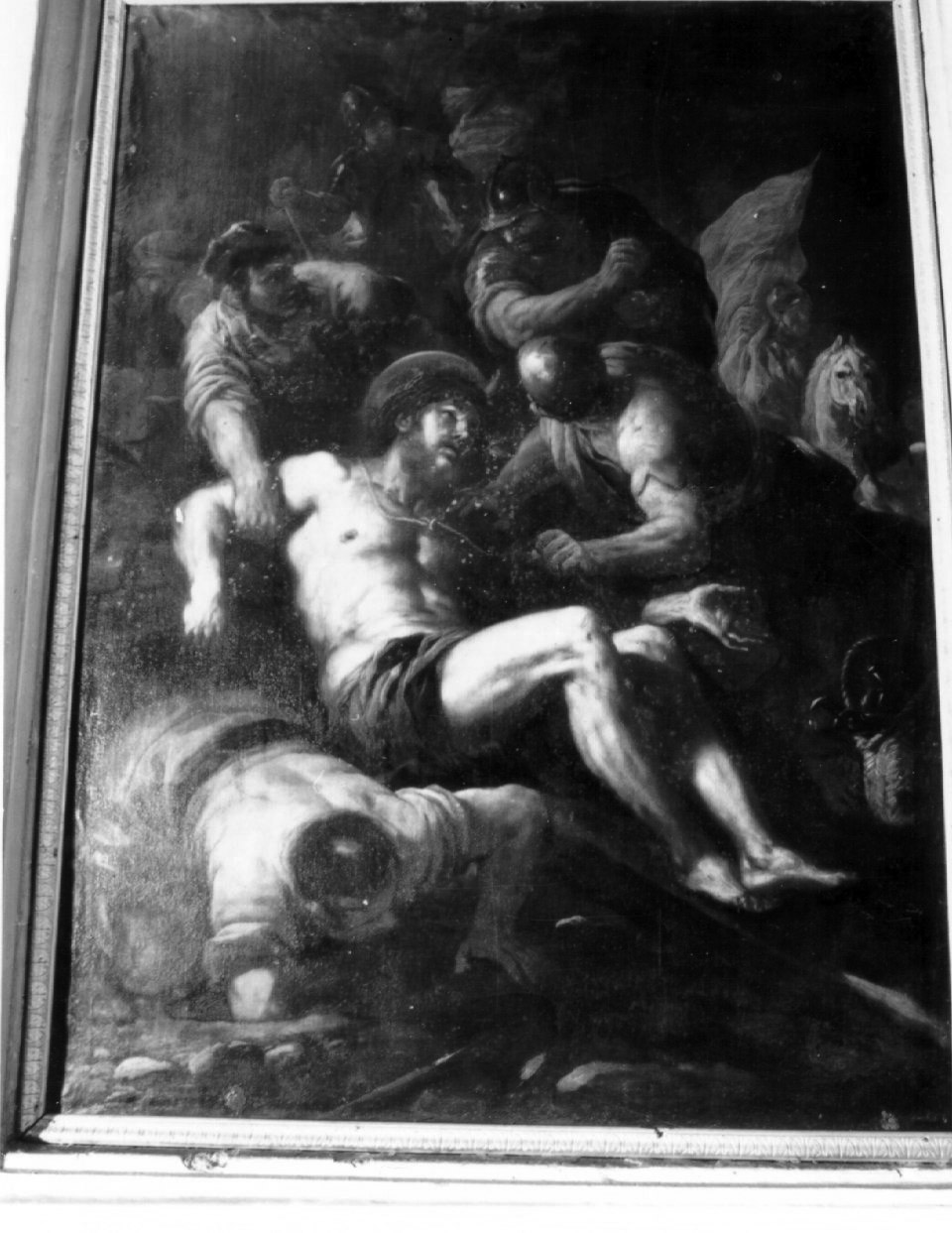 Cristo deposto dalla croce (dipinto, elemento d'insieme) di Giordano Luca (sec. XVII)