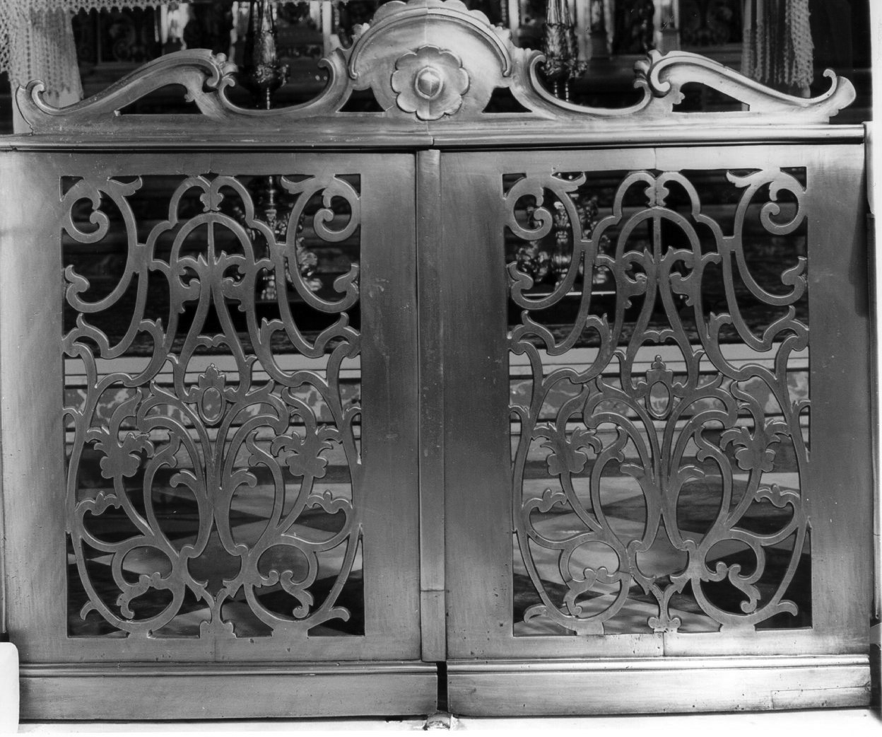 cancello di balaustrata, elemento d'insieme - bottega napoletana (inizio sec. XIX)