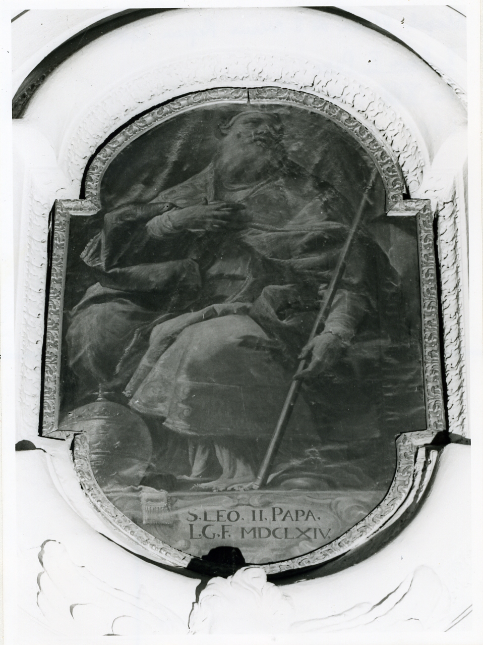 San Leone II papa (dipinto) di Giordano Luca (sec. XVII)