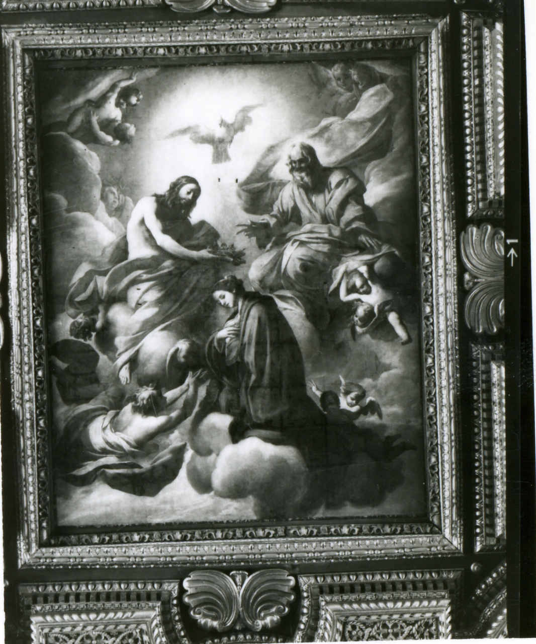 incoronazione di Maria Vergine (dipinto) di Stanzione Massimo (sec. XVII)