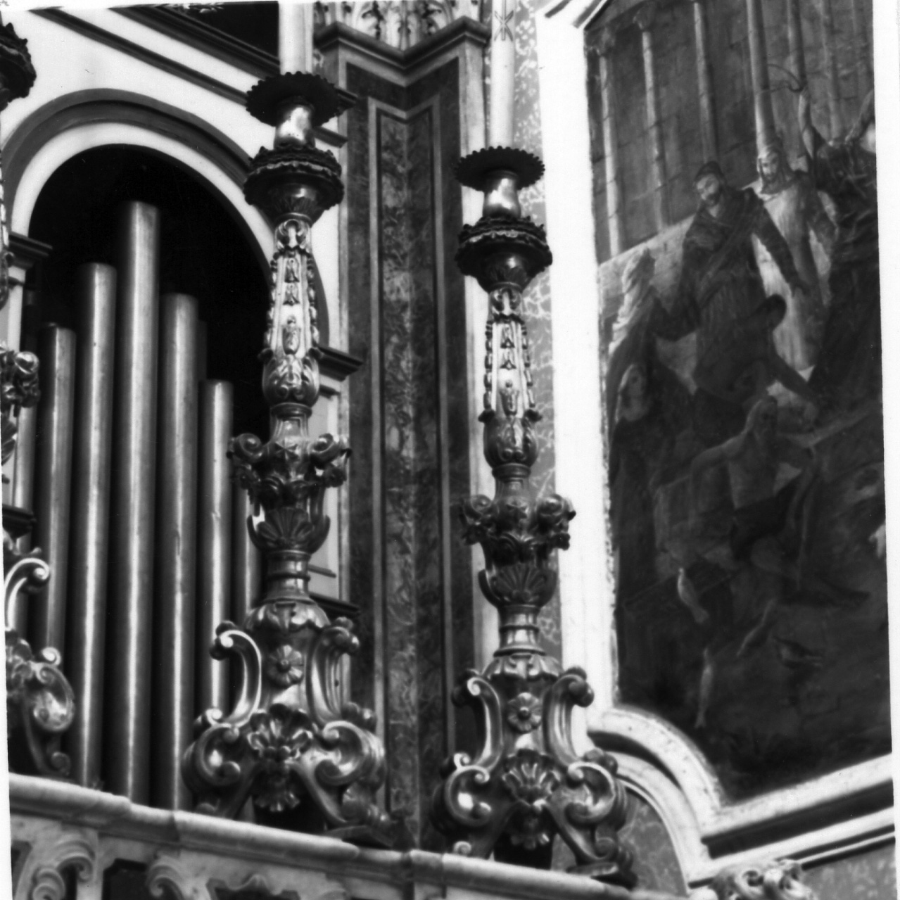 candelabro, serie - bottega campana (sec. XVIII)