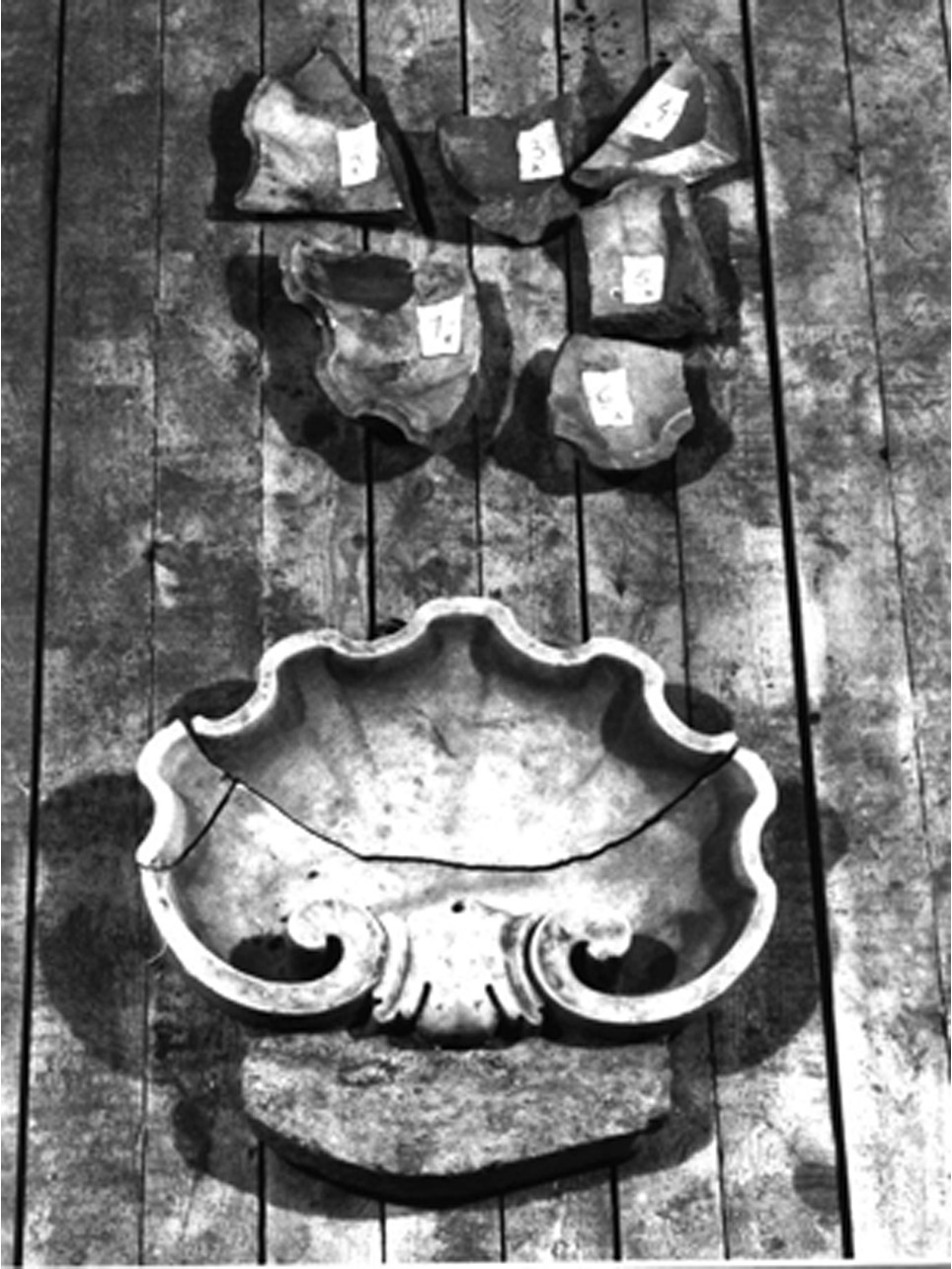 acquasantiera - a conchiglia, serie - bottega napoletana (prima metà sec. XVI)