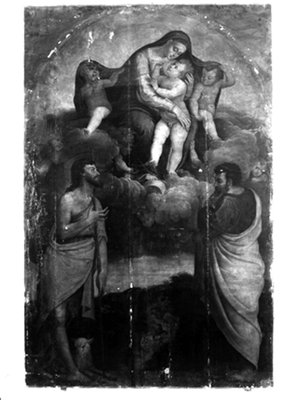 Madonna con Bambino e Santi (dipinto) di Marchesi Girolamo detto Girolamo da Cotignola (sec. XVI)