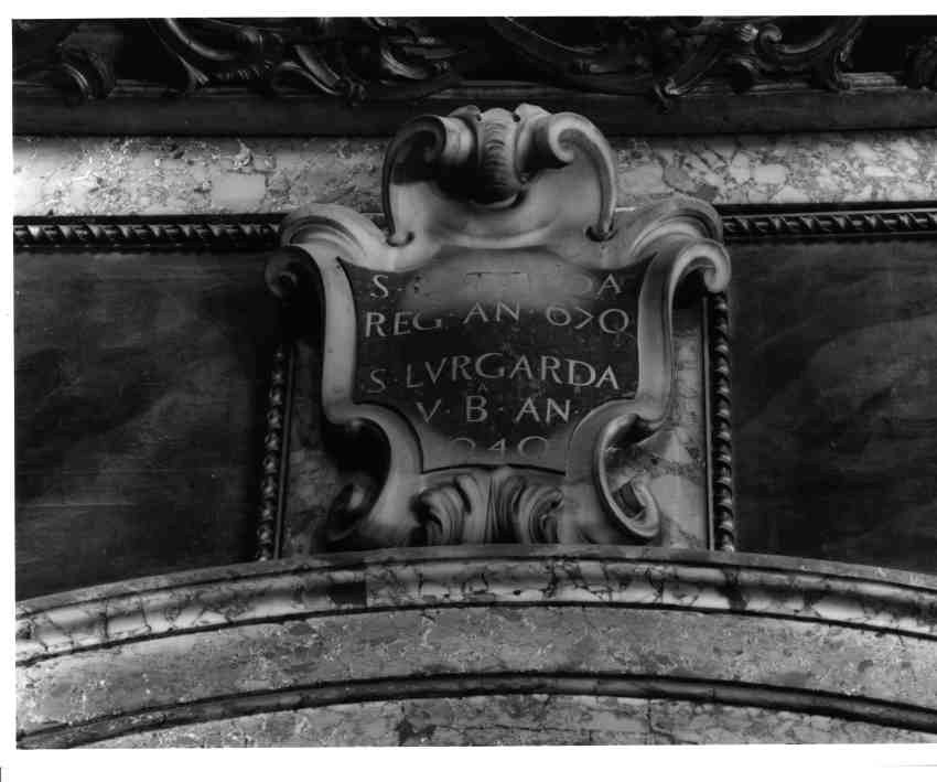 targa commemorativa - bottega napoletana (inizio sec. XVIII)