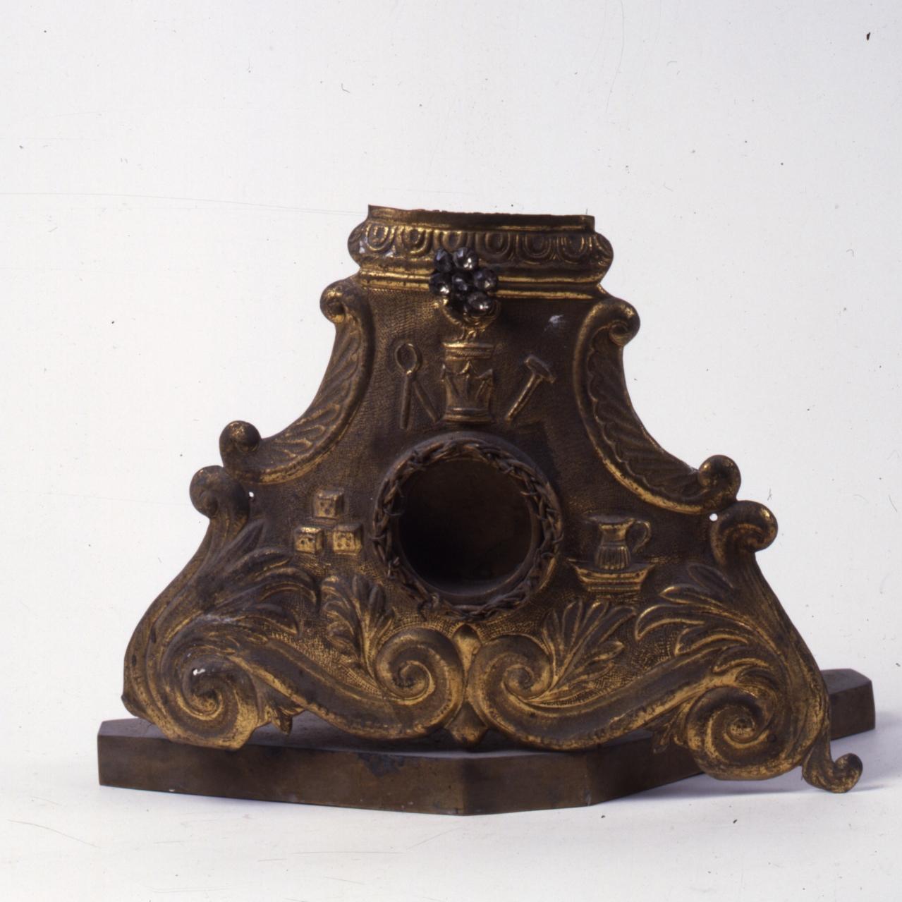 base per croce d'altare - manifattura napoletana (prima metà sec. XIX)