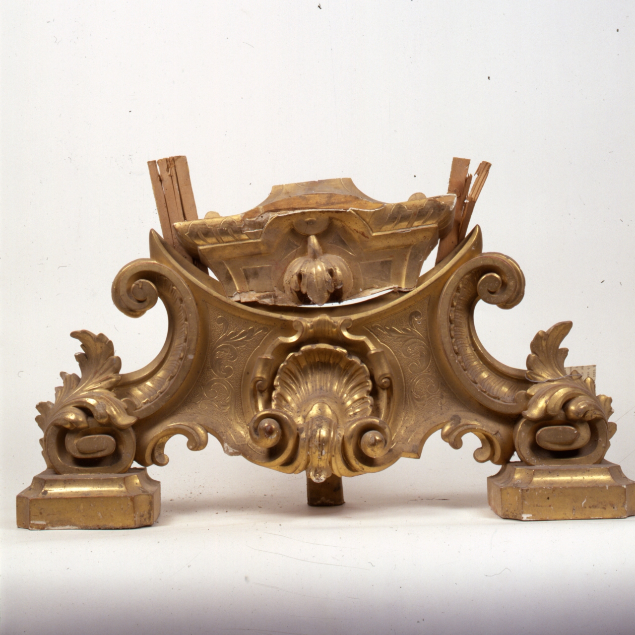 BASE DI CROCE D'ALTARE, SERIE - MANIFATTURA NAPOLETANA (ULTIMO QUARTO SEC. XIX)