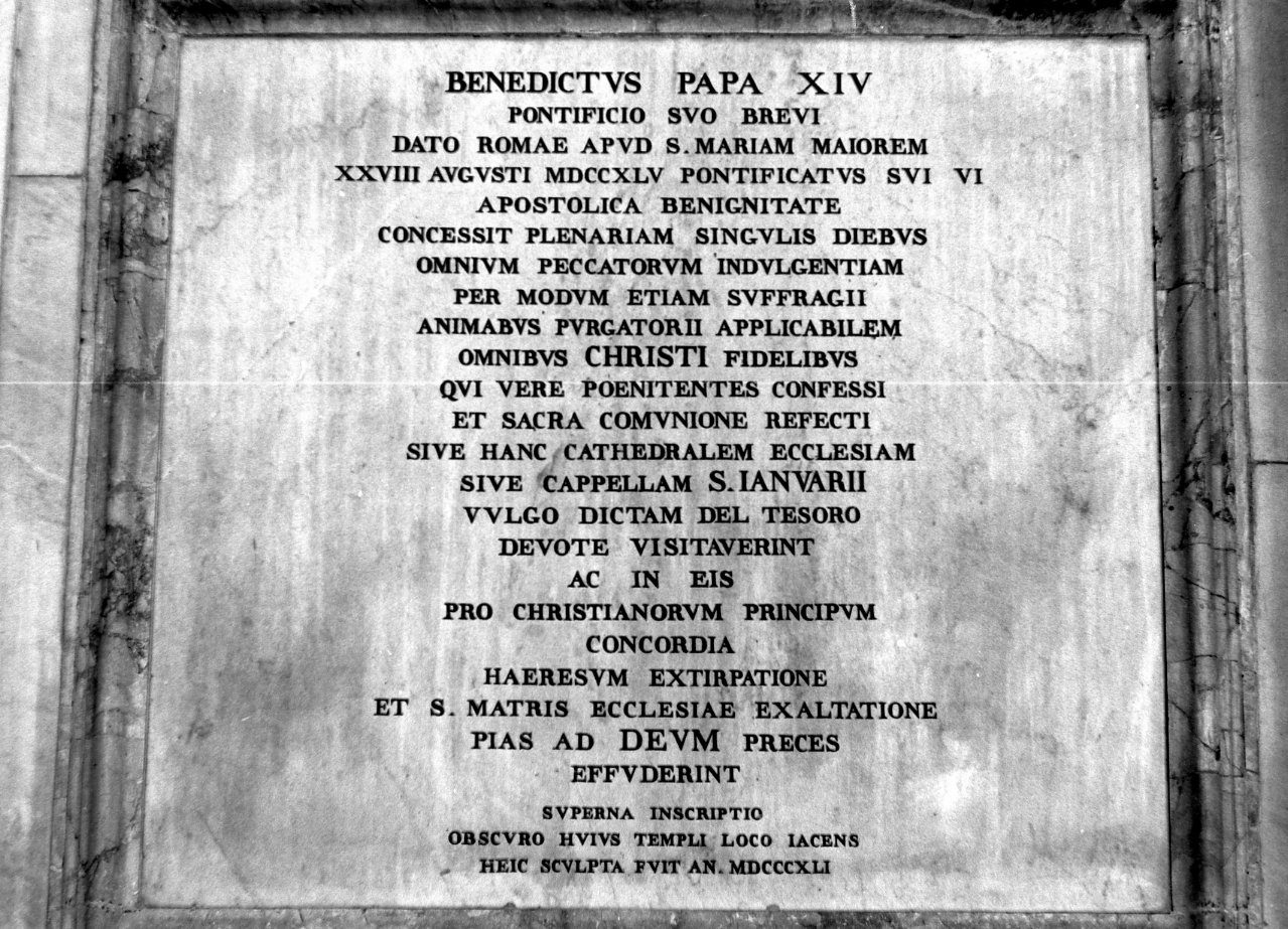 lapide commemorativa - bottega napoletana (sec. XIX)