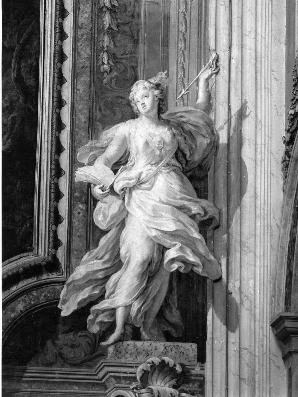 figura allegorica femminile (decorazione pittorica) di Del Po Giacomo (sec. XVIII)