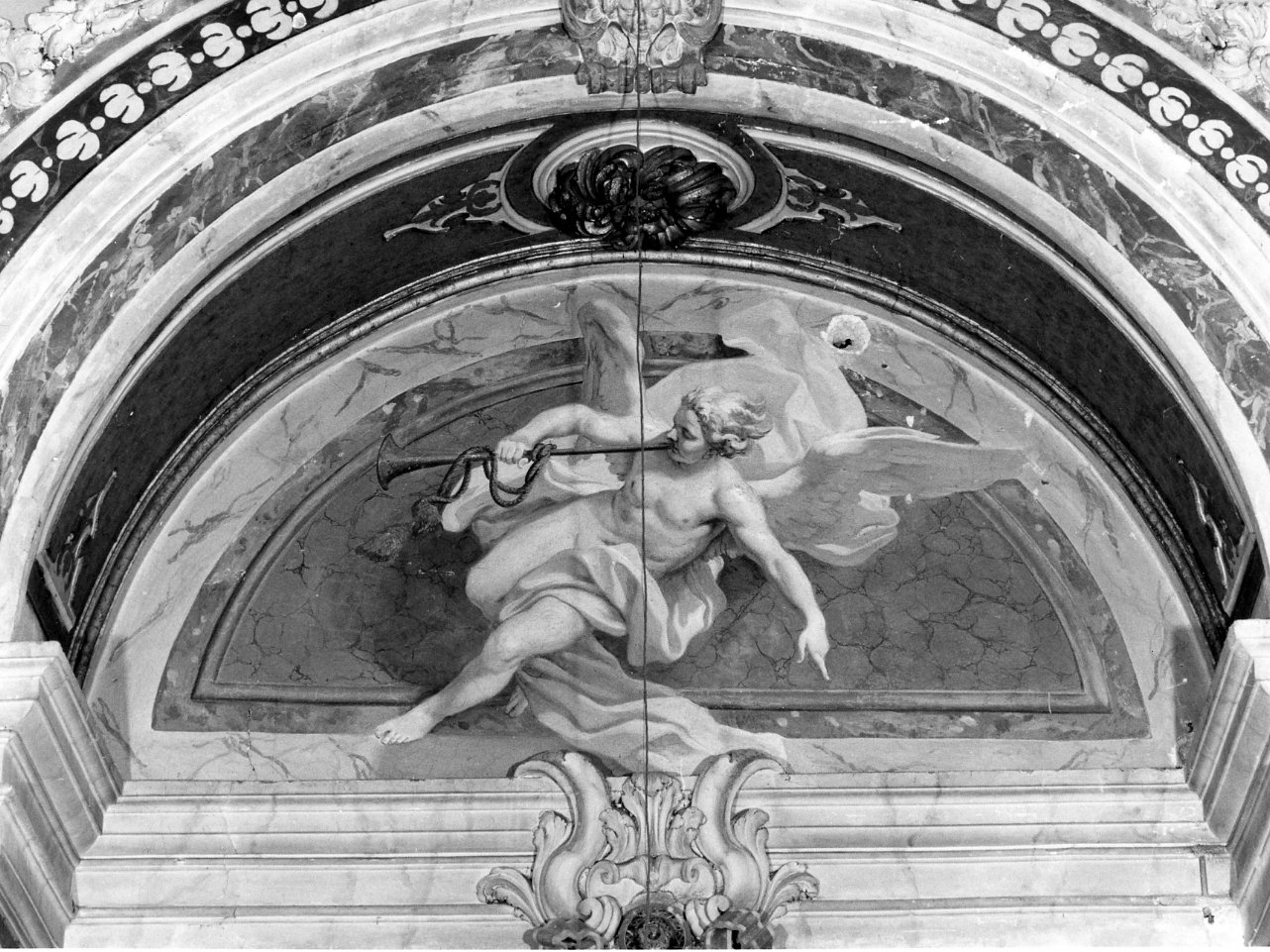 angelo musicante (dipinto) di Del Po Giacomo (sec. XVIII)
