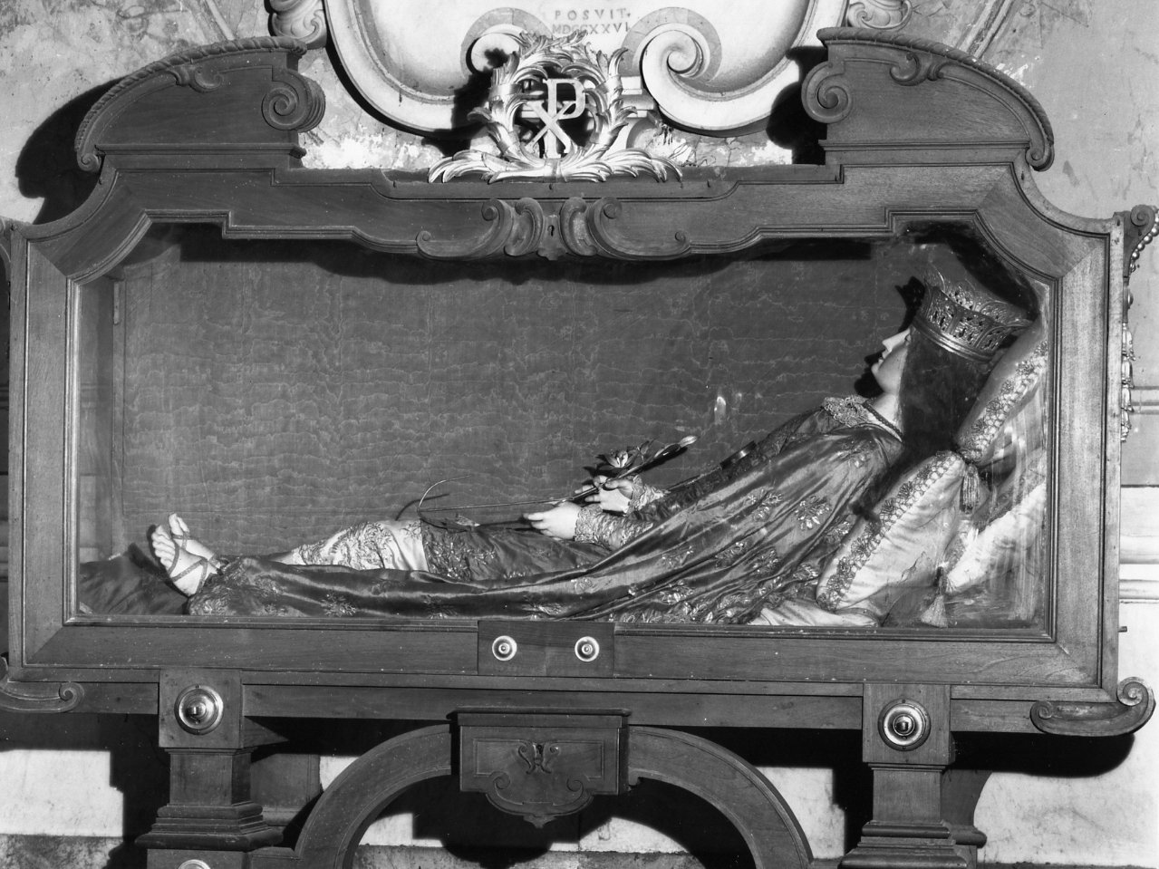 Santa martire (reliquiario - a statua) - bottega napoletana (fine/inizio secc. XIX/ XX)