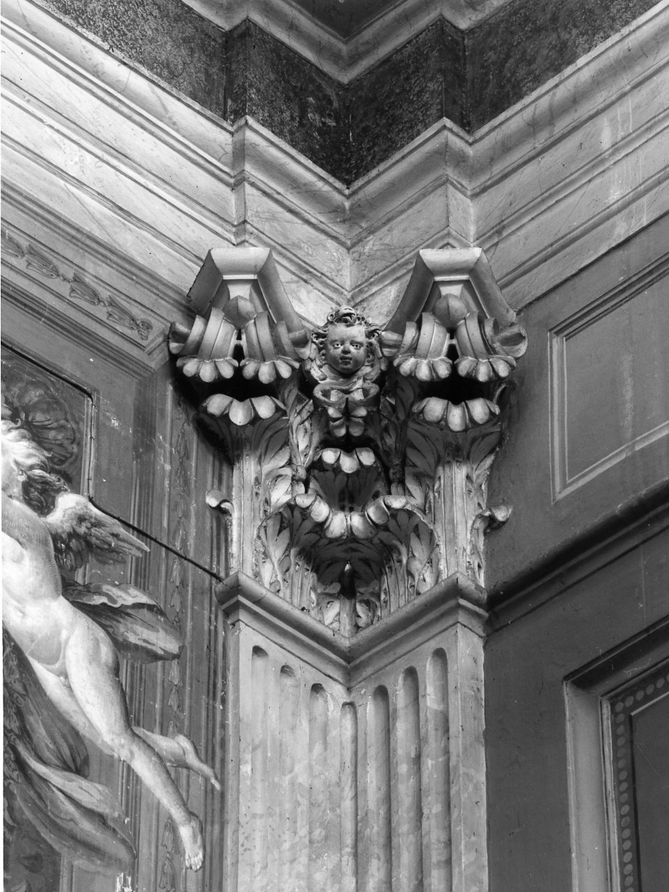 capitello di lesena, serie - bottega napoletana (seconda metà sec. XVII)