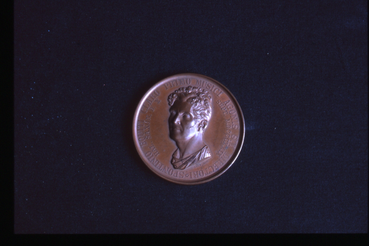 ritratto di Gaspare Spontini (medaglia) di Lous G (sec. XIX)