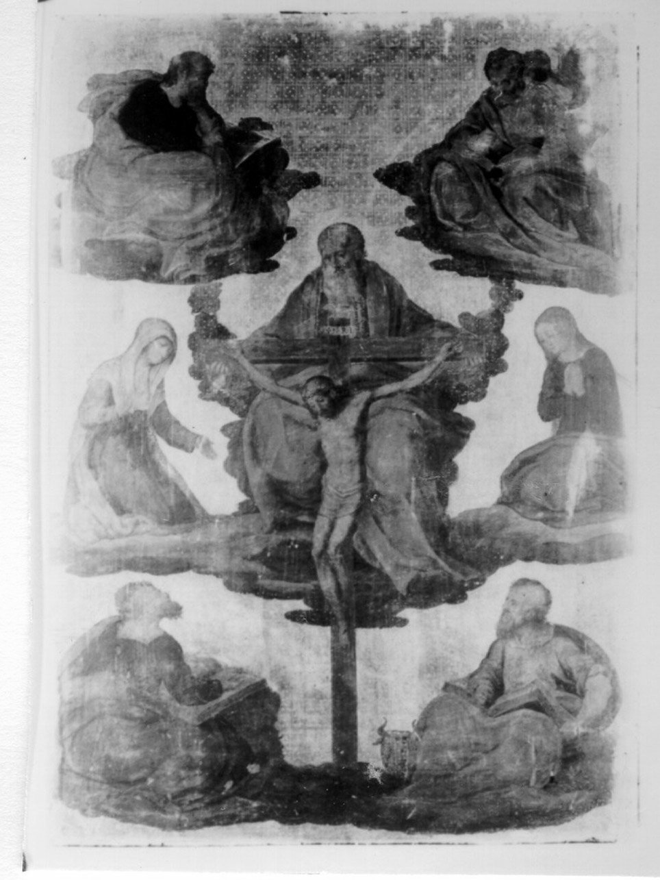 Dio Padre e Cristo crocifisso (dipinto) - ambito napoletano (sec. XVI)