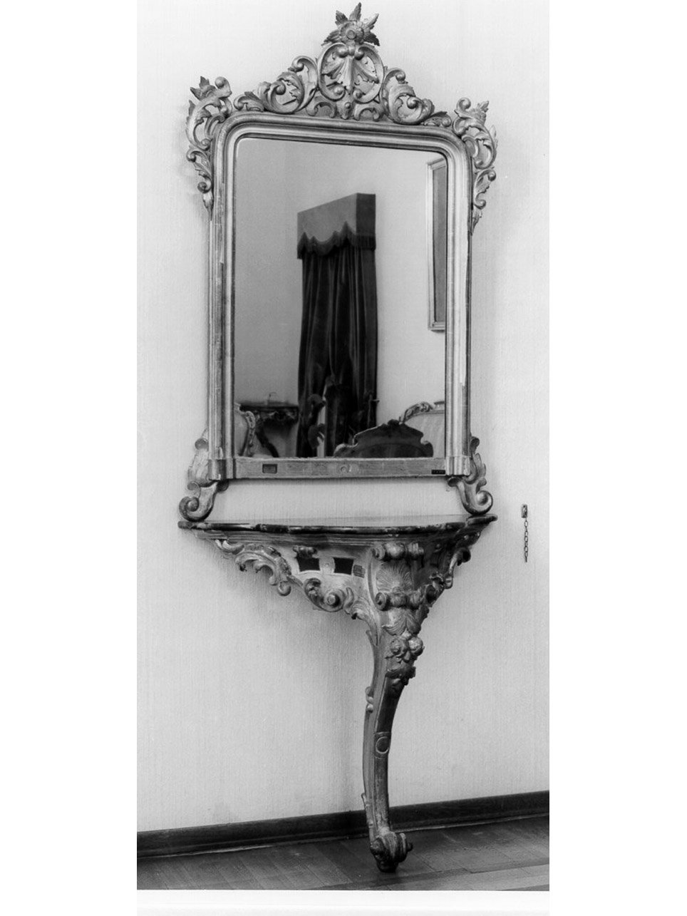 console con specchiera - bottega napoletana (seconda metà sec. XIX)