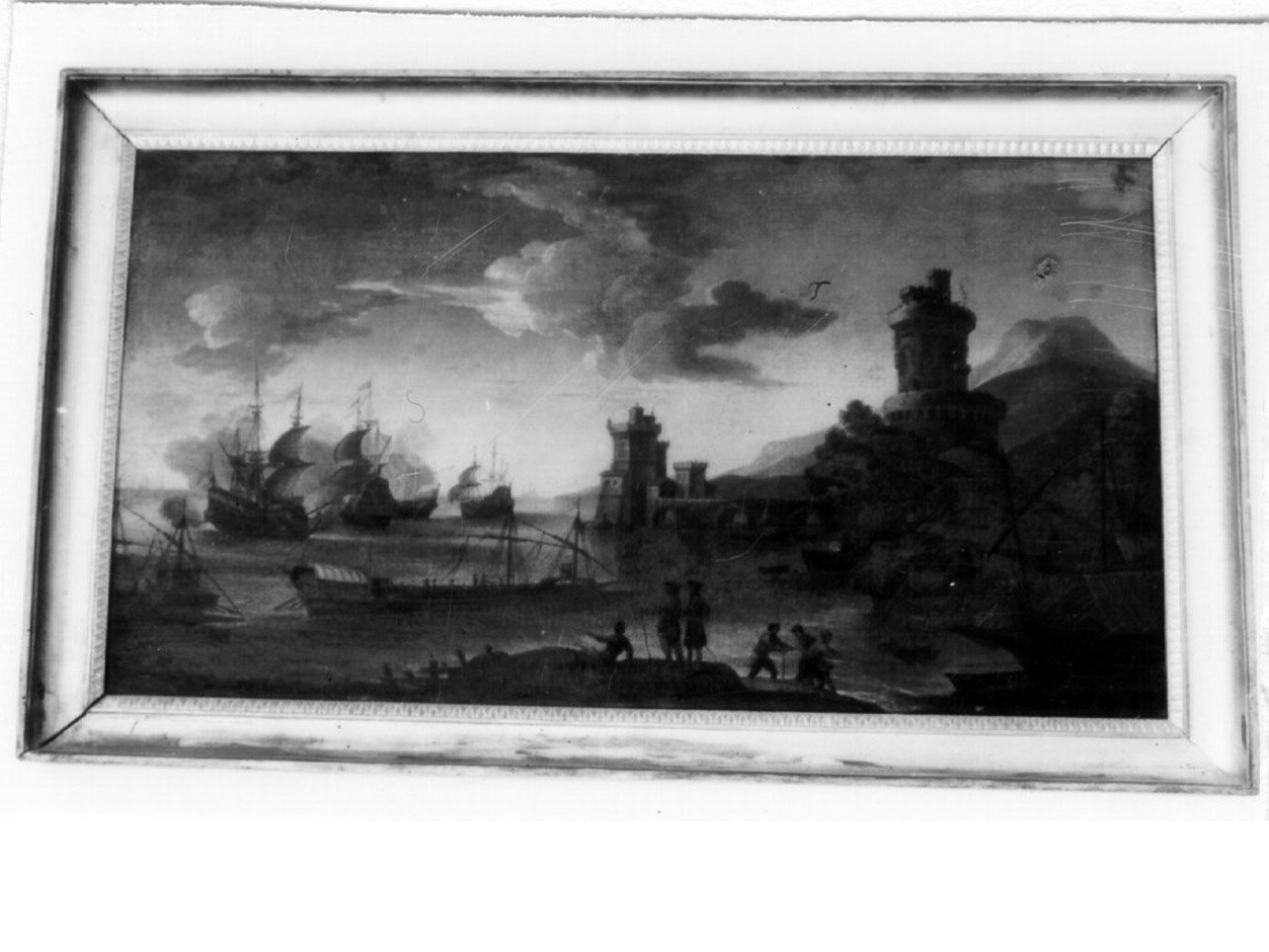 veduta di una marina (dipinto) - ambito napoletano (seconda metà sec. XVIII)