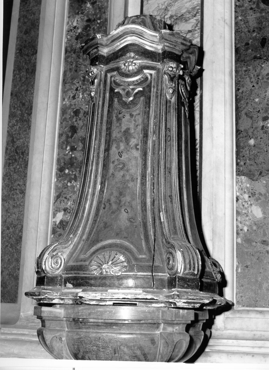 coperchio del fonte battesimale, elemento d'insieme - bottega napoletana (seconda metà sec. XVIII)