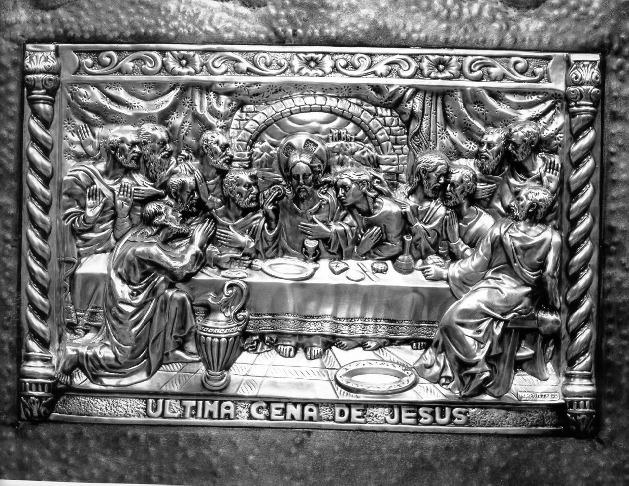 ultima cena (rilievo, elemento d'insieme) - bottega napoletana (prima metà sec. XX)