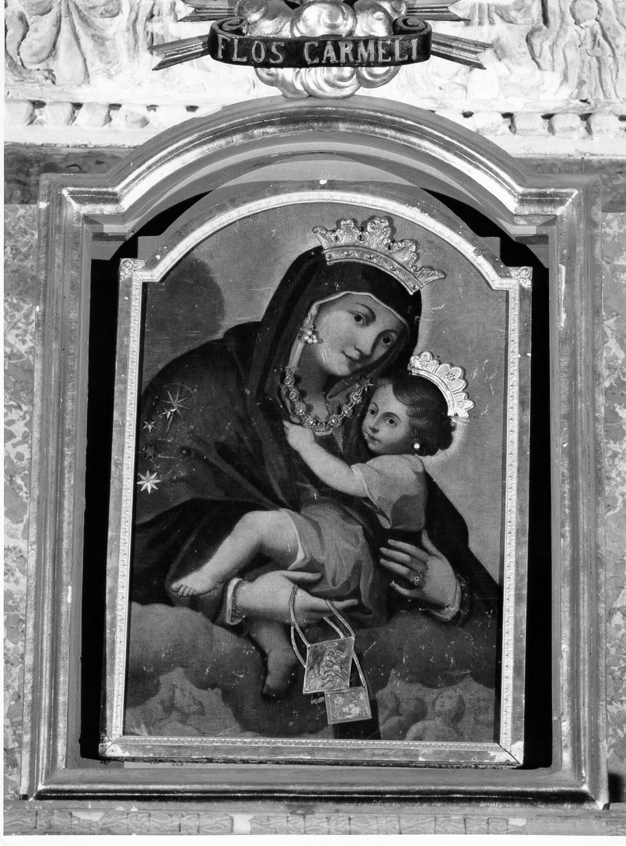 Madonna del Carmelo (dipinto) - bottega napoletana (metà sec. XIX)