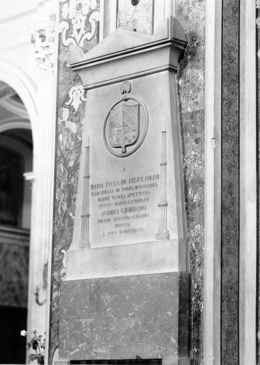 monumento funebre - ambito napoletano (sec. XIX)