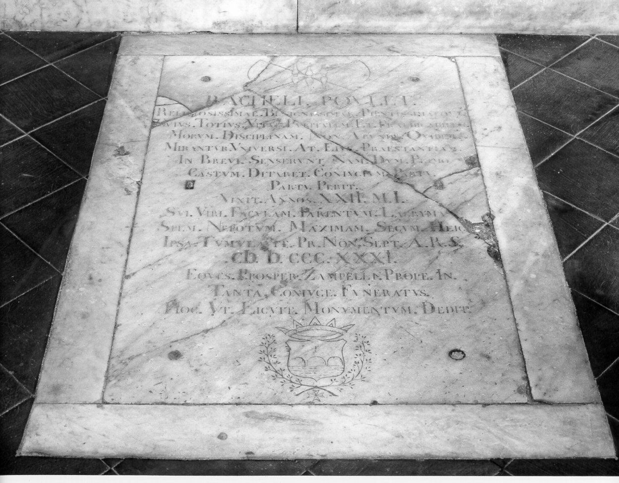 lapide tombale - bottega napoletana (sec. XIX)