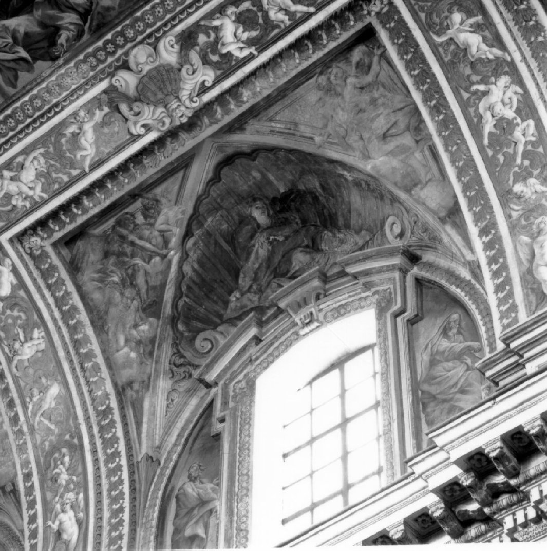 angeli con sibille e profeti (decorazione pittorica) di Beinaschi Giovan Battista (sec. XVII)