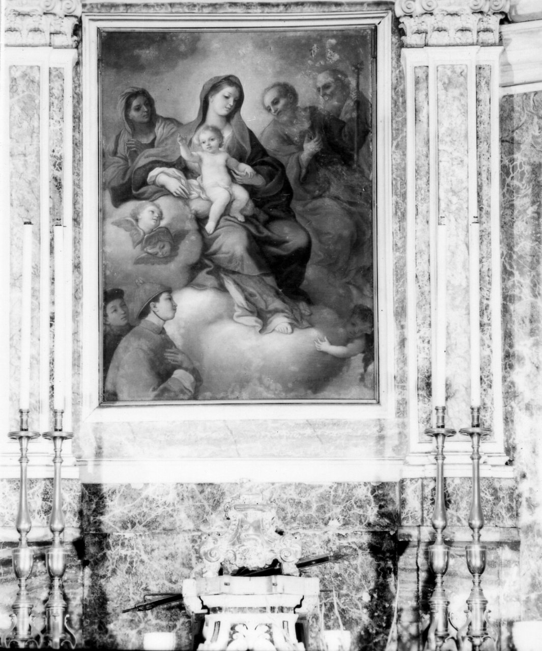 Sacra Famiglia (dipinto) di Sarnelli Antonio (sec. XVIII)