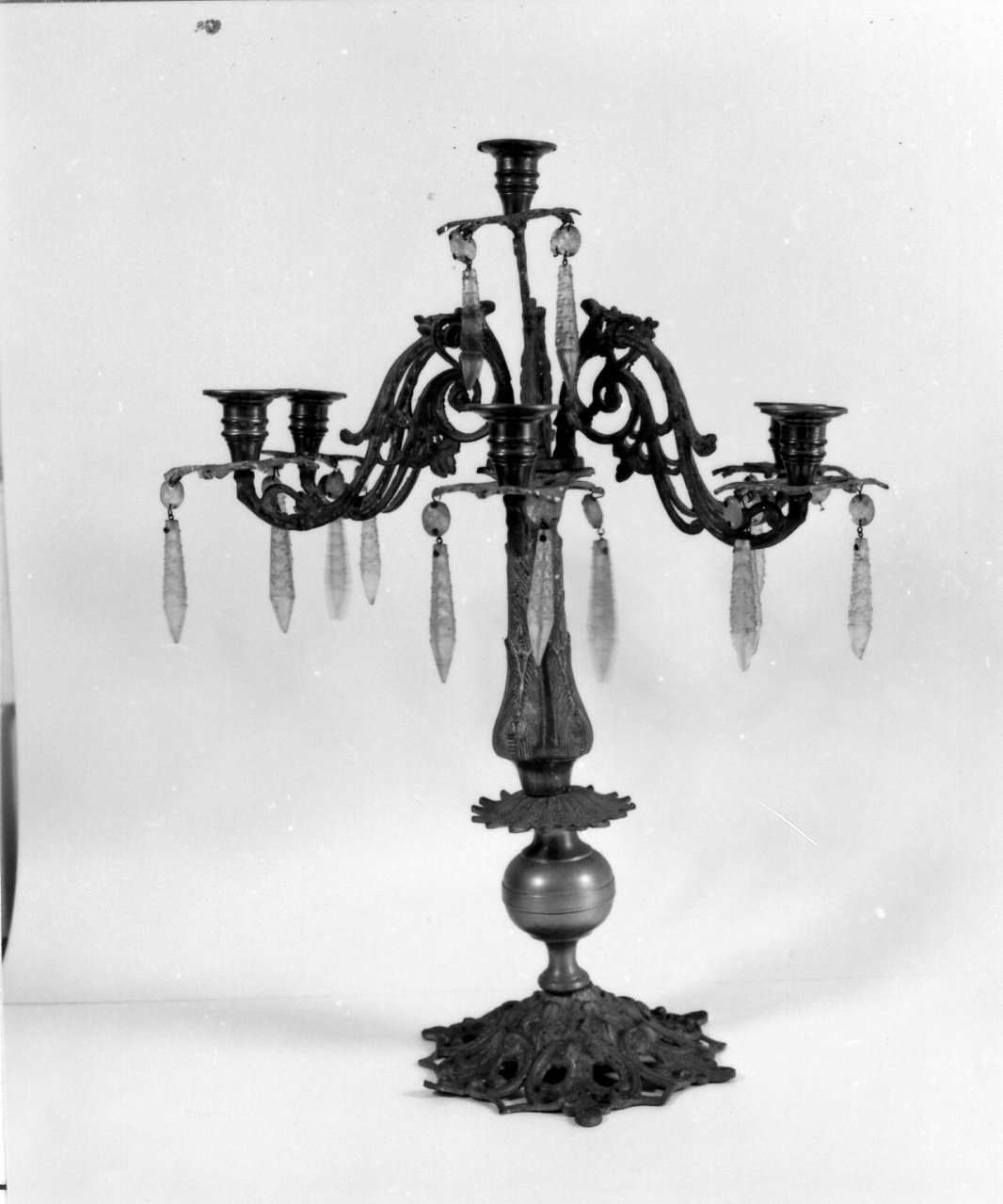 candelabro, serie - bottega napoletana (prima metà sec. XIX)