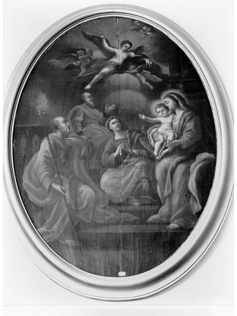 Sacra Famiglia (dipinto) di Diano Giacinto detto Pozzolano (cerchia) (seconda metà sec. XVIII)