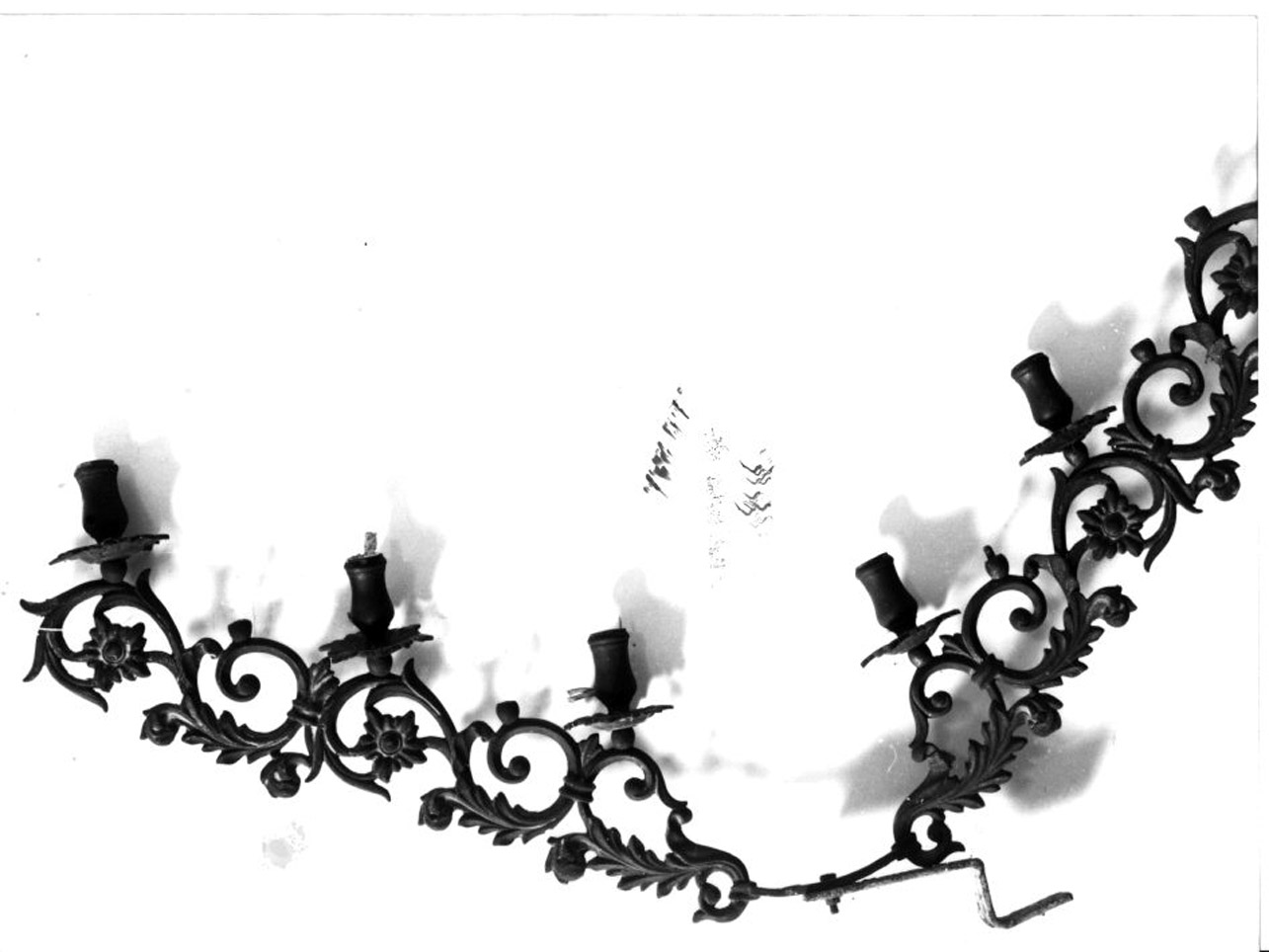 candeliere d'altare, serie - bottega napoletana (fine sec. XIX)